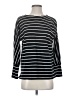 Ann Taylor LOFT 100% Cotton Stripes Black Pullover Sweater Size XS - photo 1
