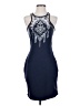 Express Graphic Blue Cocktail Dress Size S - photo 1