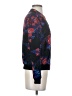 French Connection 100% Viscose Floral Blue Black Track Jacket Size 2 - photo 4