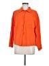 Unbranded Orange 3/4 Sleeve Button-Down Shirt Size M - photo 1