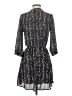 Lush 100% Polyester Print Black Casual Dress Size S - photo 2