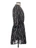 Lush 100% Polyester Print Black Casual Dress Size S - photo 4