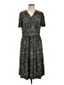 Susan Graver Animal Print Gray Casual Dress Size L - photo 1