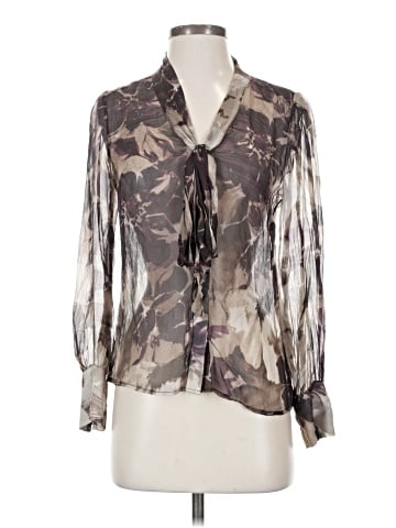 In Add Minus Long Sleeve Silk Top (view 1)