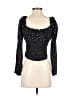 Wild Fable 100% Rayon Black Long Sleeve Top Size S - photo 2