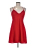 Express 100% Polyester Solid Red Cocktail Dress Size 6 - photo 1