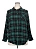 Torrid Plaid Green Long Sleeve Button-Down Shirt Size 2X Plus (2) - photo 1