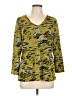 Peter Nygard Yellow 3/4 Sleeve Blouse Size L - photo 1