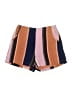 4SI3NNA 100% Polyester Stripes Pink Shorts Size S - photo 1