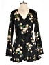 Pins and Needles 100% Polyester Floral Black Romper Size S - photo 1