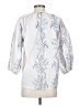 Brooke Wright 100% Cotton Silver Ivory 3/4 Sleeve Blouse Size S - photo 2