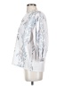 Brooke Wright 100% Cotton Silver Ivory 3/4 Sleeve Blouse Size S - photo 5