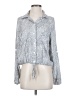 LNA Paisley Gray Long Sleeve Blouse Size XS - photo 1