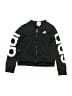 Adidas 100% Polyester Black Zip Up Hoodie Size 6 - photo 1