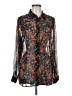 Ichi 100% Polyester Floral Black Long Sleeve Blouse Size EU 38 / US 8 - photo 1