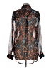 Ichi 100% Polyester Floral Black Long Sleeve Blouse Size EU 38 / US 8 - photo 2