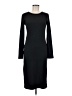 Leith Solid Black Casual Dress Size M - photo 1