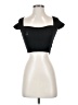 Shein Black Short Sleeve Top Size 4 - photo 1