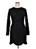 Donna Morgan Solid Black Casual Dress Size 14 - photo 1
