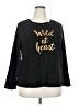 Secret Treasures 100% Polyester Hearts Black Pullover Sweater Size 2X - photo 1