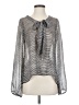 For Love & Lemons Silver Long Sleeve Blouse Size XS - photo 1