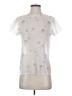 Hinge 100% Polyester Stars Ivory Short Sleeve Blouse Size XS - photo 1