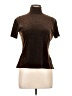 Central Park West Brown Short Sleeve Top Size L - photo 1