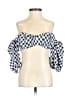 Rumer Checkered-gingham Black White 3/4 Sleeve Blouse Size XXS - photo 1