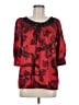 ICE 100% Polyester Red 3/4 Sleeve Blouse Size 8 - photo 1