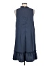 Ann Taylor LOFT 100% Polyester Solid Blue Casual Dress Size 8 - photo 2