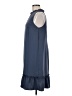 Ann Taylor LOFT 100% Polyester Solid Blue Casual Dress Size 8 - photo 5