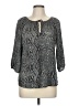 Ann Taylor LOFT 100% Polyester Gray 3/4 Sleeve Blouse Size M - photo 1