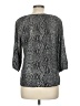 Ann Taylor LOFT 100% Polyester Gray 3/4 Sleeve Blouse Size M - photo 2