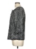 Ann Taylor LOFT 100% Polyester Gray 3/4 Sleeve Blouse Size M - photo 5