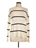 Bobeau 100% Acrylic Stripes Ivory Pullover Sweater Size XL - photo 1