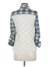Passport 100% Polyester Plaid Blue Long Sleeve Blouse Size M - photo 2