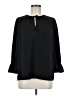 Lucky Brand 100% Polyester Black 3/4 Sleeve Blouse Size M - photo 1
