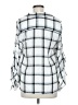 Jessica Simpson 100% Viscose Checkered-gingham Silver 3/4 Sleeve Blouse Size M - photo 2