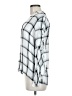 Jessica Simpson 100% Viscose Checkered-gingham Silver 3/4 Sleeve Blouse Size M - photo 5