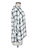 Jessica Simpson 100% Viscose Checkered-gingham Silver 3/4 Sleeve Blouse Size M - photo 4
