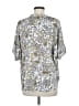 J.Jill Paisley Silver Short Sleeve Blouse Size M - photo 2