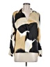 Black Label by Chico's 100% Polyester Color Block Gold 3/4 Sleeve Blouse Size 8 - photo 1