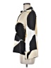 Black Label by Chico's 100% Polyester Color Block Gold 3/4 Sleeve Blouse Size 8 - photo 5