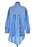 Spoon Jeans Stripes Blue 3/4 Sleeve Button-Down Shirt Size M - photo 2
