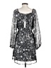 Emily Wonder 100% Polyester Paisley Gray Casual Dress Size S - photo 2