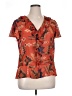 Chaps 100% Polyester Orange Short Sleeve Blouse Size XL - photo 1