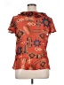 Chaps 100% Polyester Orange Short Sleeve Blouse Size XL - photo 2