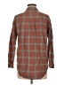 Love Notes 100% Cotton Plaid Brown Orange Long Sleeve Button-Down Shirt Size M - photo 2