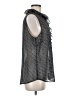 CAbi 100% Polyester Gray Sleeveless Blouse Size M - photo 4