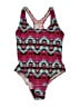 Ruby Print Burgundy One Piece Swimsuit Size L - photo 1